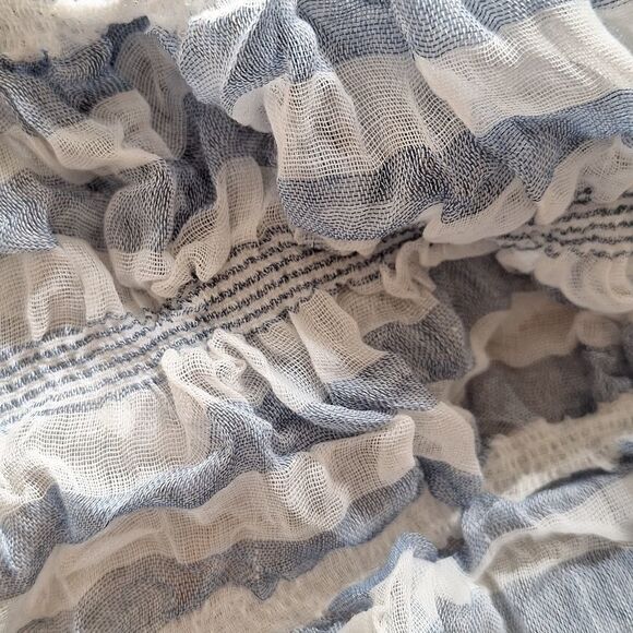 Pacsun blue white stripe sheer scarf infinity scarf Lightweight wrap nau… - Picture 2 of 4